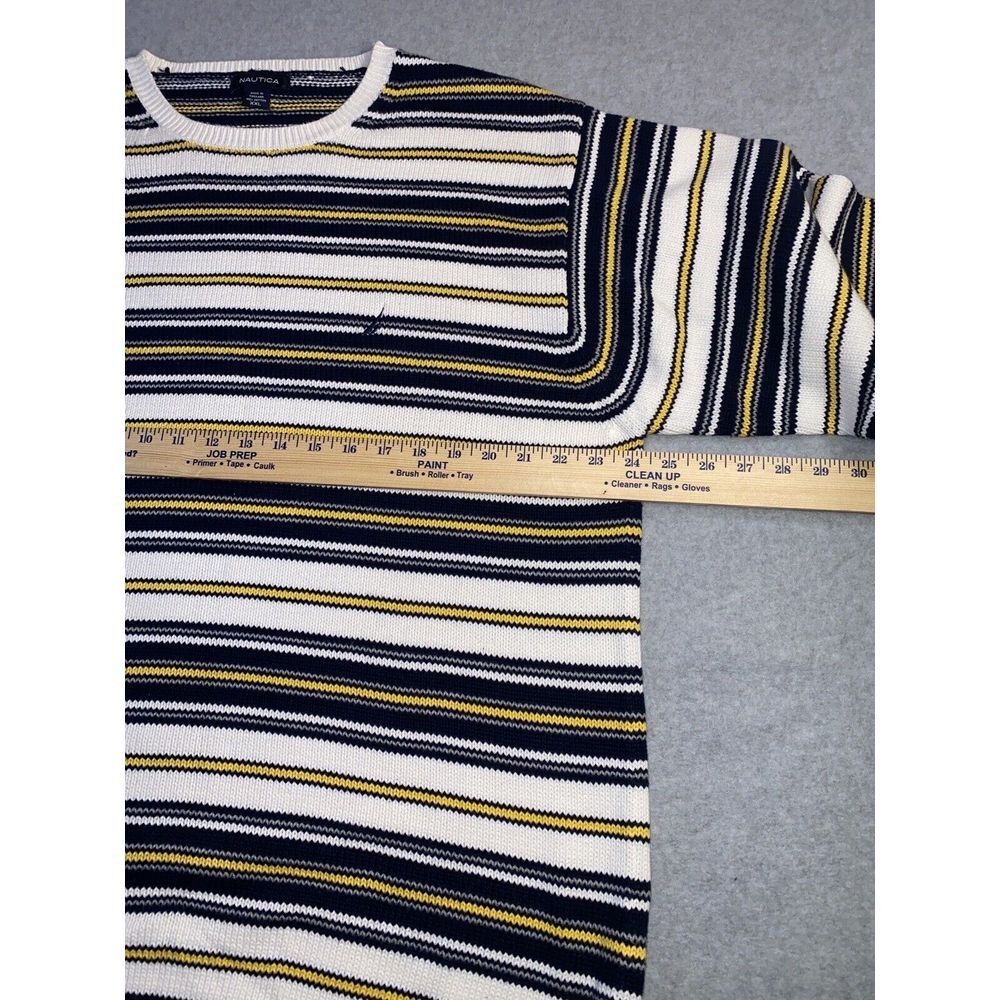 Nautica Sweater Mens XXL Striped Embroidered Sailing - Picture 7 of 7